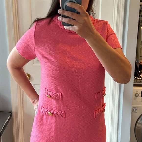 Jackie Tweed Dress with Braided Collar - Picture 3 of 6